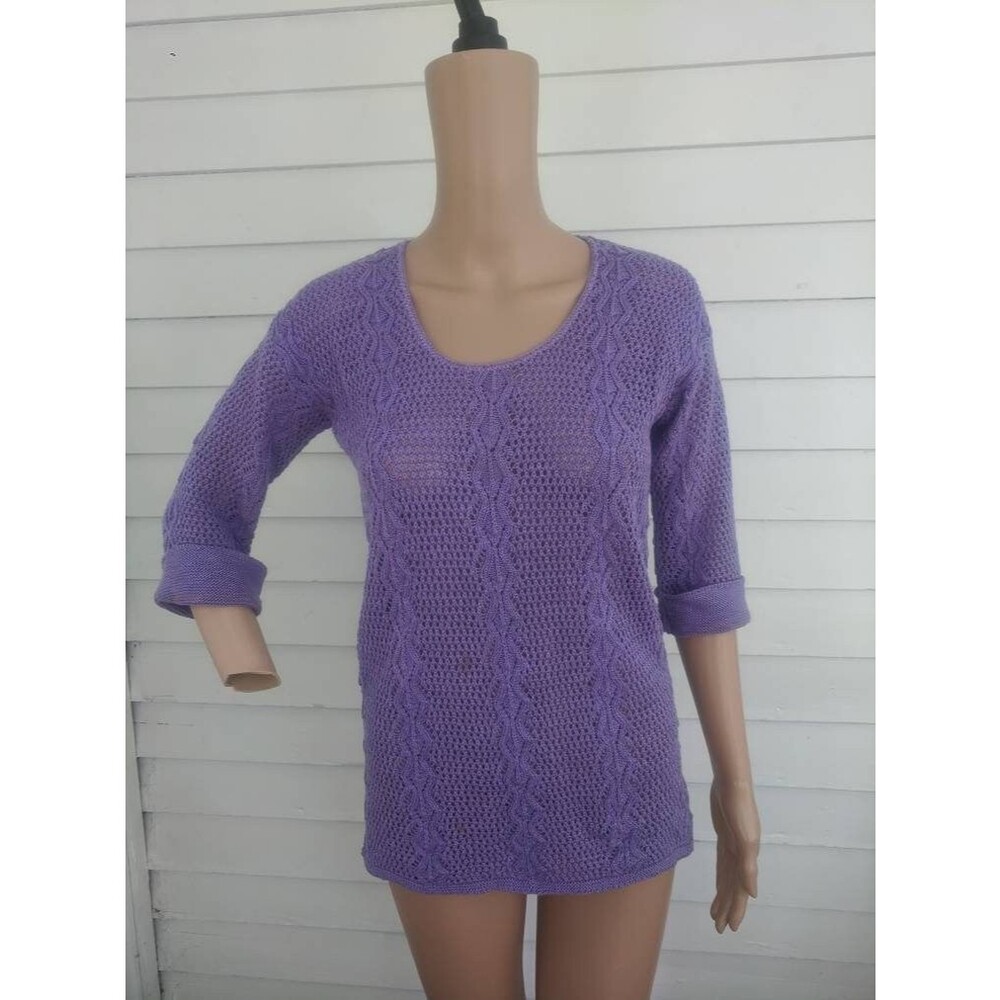 70s Sweater Purple Vintage Beldoch Pepper S